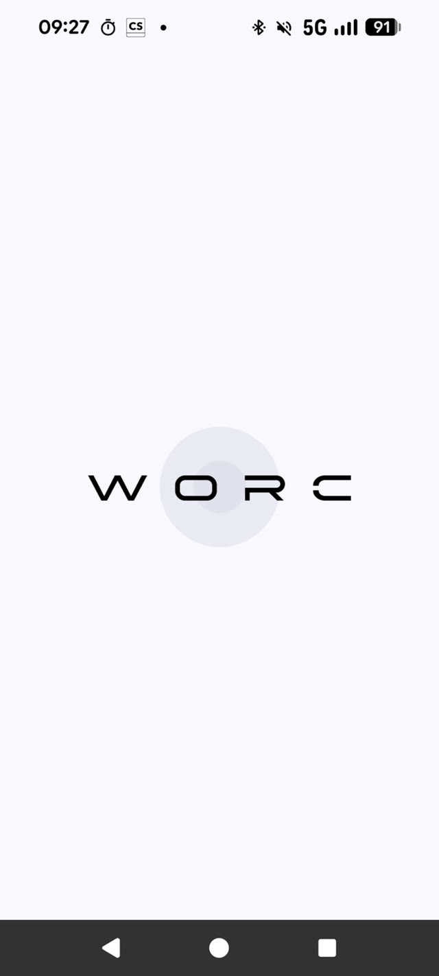 WORC Installer app launch screen